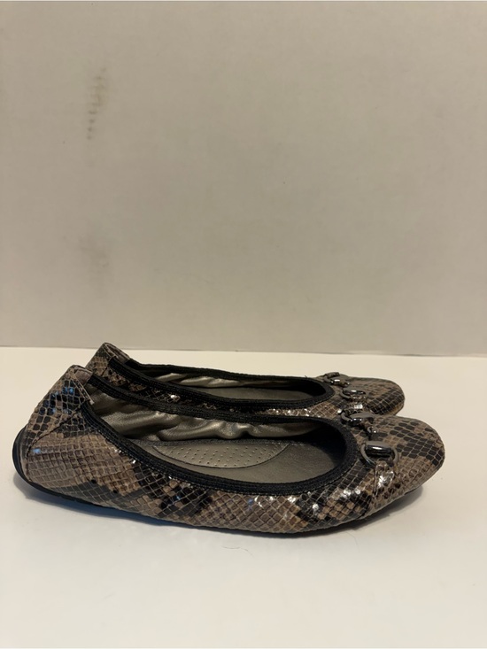 me too Shoes - Me Too black beige snake print ballet flats bow comfort ladies 9 M